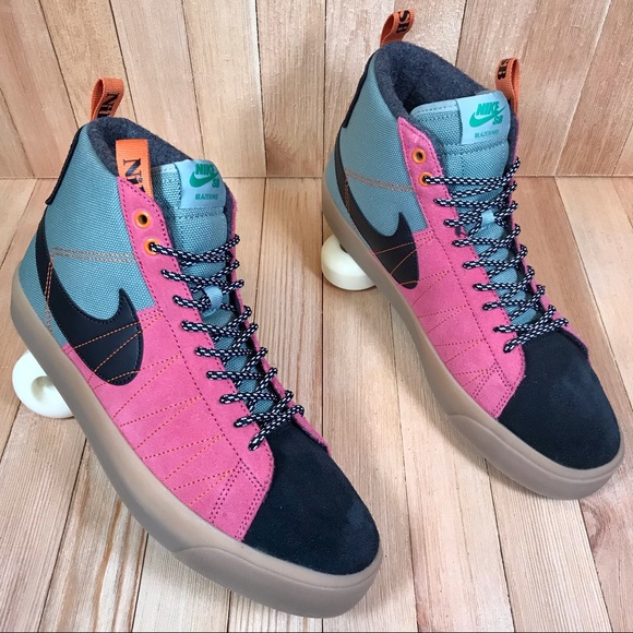 Nike SB Zoom Blazer Mid Acclimate Jade Smoke Shoes - Picture 2 of 5